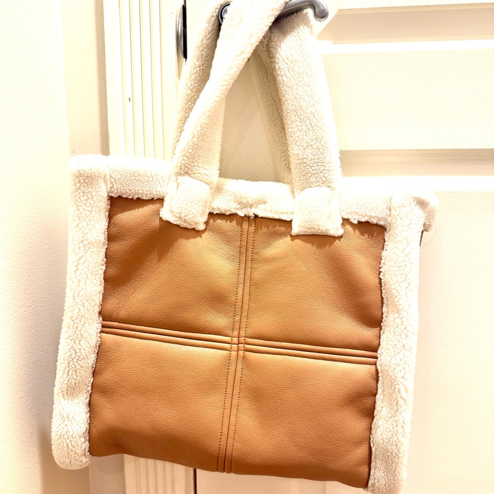 Stand Studio Brown and Cream Tote Bag